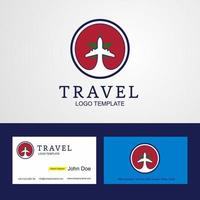 Travel Morocco Creative Circle flag Logo and Business card design vector