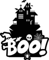 Boo typography design vector