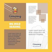 Pop corn Company Brochure Title Page Design Company profile annual report presentations leaflet Vector Background