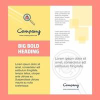 Search bug Company Brochure Title Page Design Company profile annual report presentations leaflet Vector Background