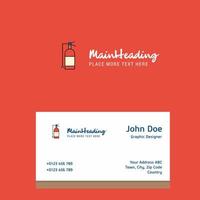 Cylinder logo Design with business card template Elegant corporate identity Vector