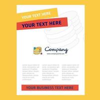 Database Title Page Design for Company profile annual report presentations leaflet Brochure Vector Background
