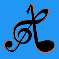 an illustration of the initial A logo on a bright color background, suitable for logos for musical instruments or the entertainment world vector