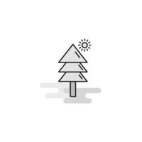Tree Web Icon Flat Line Filled Gray Icon Vector
