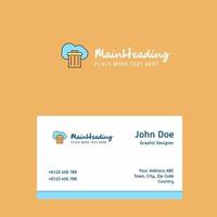 Cloud trash logo Design with business card template Elegant corporate identity Vector