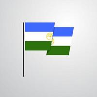 Bashkortostan waving Flag design vector