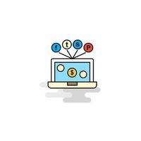 Flat Laptop Icon Vector