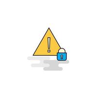 Flat Caution Icon Vector