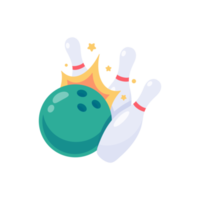 une boule de bowling qui roule pour frapper la quille. png