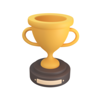 Premios trofeo de oro 3d para los ganadores del concepto de éxito de eventos deportivos png