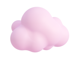 nubes 3d. nubes esponjosas en el cielo para decorar escenas de dibujos animados. png