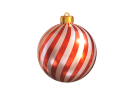 bola de natal vermelha para decoração durante a temporada de natal png