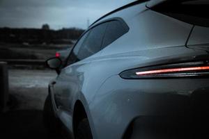 Aston Martins first SUV the DBX. Close up view of the Aston Martin 2022 DBX. photo