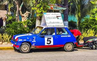 Puerto Escondido Mexico Oaxaca Mexican 2022 Various colorful tuned cars and classic vintage cars  Mexico. photo