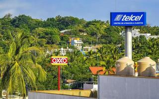 Puerto Escondido Mexico Oaxaca Mexican 2022 Beautiful city and seascape landscape panorama and view Puerto Escondido Mexico. photo