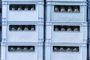 Bottle of water in a crate photo