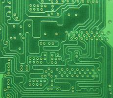 Green circuit pattern, used as a background image. photo