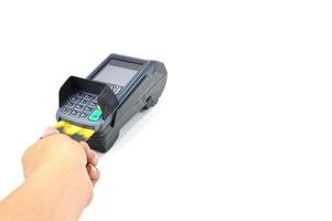 payment station .separate payment device on white background ecommerce and business photo