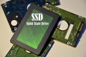 SSD is a hard disk that is more popular to use. old hard disk photo