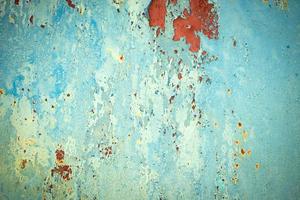Close up macro aged blue metal texture photo