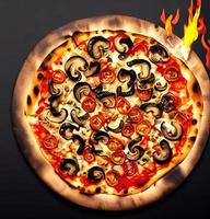 Pizza. Traditional Italian cuisine fast food. photo