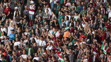 Rio, Brazil - June 11, 2022, fans in match between Fluminense vs Atletico-GO by 11th round of Brazilian Championship in Maracana Stadium video