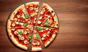 Pizza. Traditional Italian cuisine fast food. photo