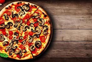 Pizza. Traditional Italian cuisine fast food. photo