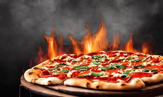 Pizza. Traditional Italian cuisine fast food. photo