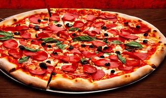 pizza. cocina tradicional italiana comida rápida. foto