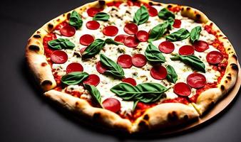 Pizza. Traditional Italian cuisine fast food. photo