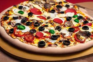 Pizza. Traditional Italian cuisine fast food. photo