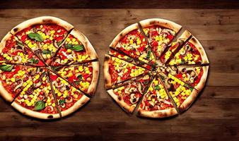 Pizza. Traditional Italian cuisine fast food. photo