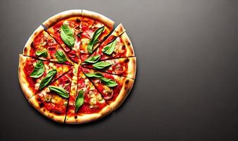 Pizza. Traditional Italian cuisine fast food. photo