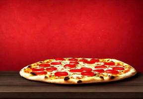 Pizza. Traditional Italian cuisine fast food. photo