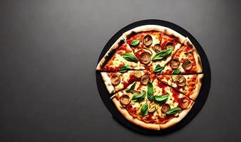 Pizza. Traditional Italian cuisine fast food. photo