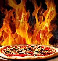 Pizza. Traditional Italian cuisine fast food. photo