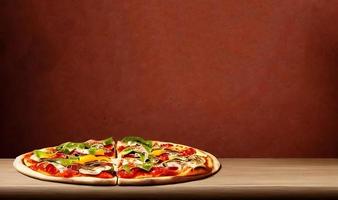 Pizza. Traditional Italian cuisine fast food. photo