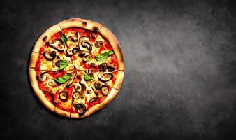 Pizza. Traditional Italian cuisine fast food. photo