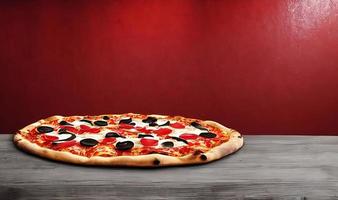 Pizza. Traditional Italian cuisine fast food. photo