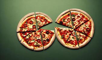 Pizza. Traditional Italian cuisine fast food. photo