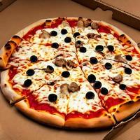 Pizza. Traditional Italian cuisine fast food. photo