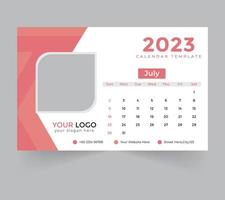 plantilla de calendario de escritorio para el año nuevo 2023 vector