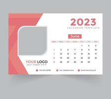 plantilla de calendario de escritorio para el año nuevo 2023 vector