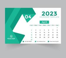 plantilla de calendario de escritorio para el año nuevo 2023 vector