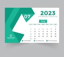 plantilla de calendario de escritorio para el año nuevo 2023 vector