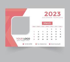 plantilla de calendario de escritorio para el año nuevo 2023 vector