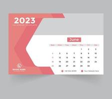 plantilla de calendario de escritorio para el año nuevo 2023 vector