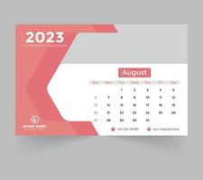 plantilla de calendario de escritorio para el año nuevo 2023 vector