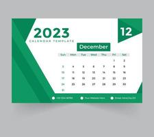 plantilla de calendario de escritorio para el año nuevo 2023 vector